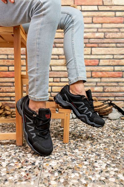 Riccon Μαύρα καπνιστά ανδρικά παπούτσια Trekking 0012T4000