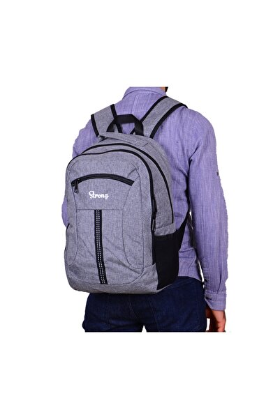 Strong Bag Сива унисекс чанта за училище - за ежедневна употреба и пътуване