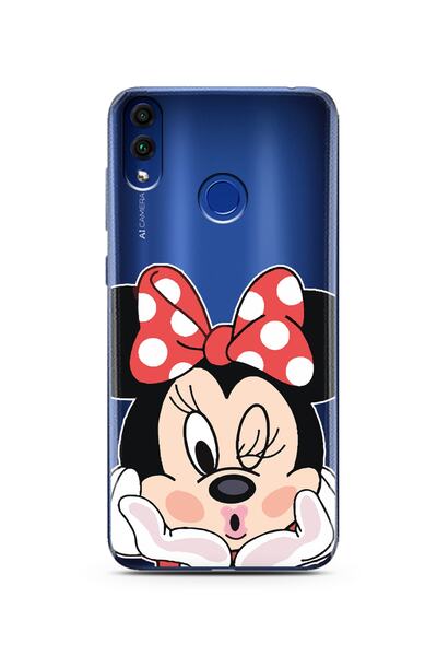 Spoyi Minne Tasarımlı Süper Şeffaf Silikon Telefon Kılıfı Huawei Honor 8c