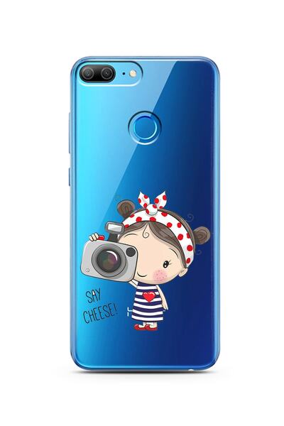 Spoyi Foto Kız Tasarımlı Süper Şeffaf Silikon Telefon Kılıfı Huawei Honor 9 Lite