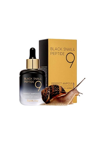 Farmstay Siyah Salyangoz Ve Peptid9 Beyazlatıcı, Sıkılaştırıcı, Kırışıklık Karşıtı Anti Aging Ampul