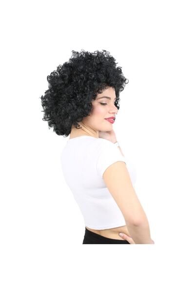 Peruk Market Black Animation Party And Clown Wig