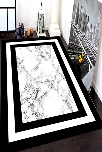 MODANOİVA Dekoratif Mermer Tasarımlı Dijital Baskılı Halı Mrc2103