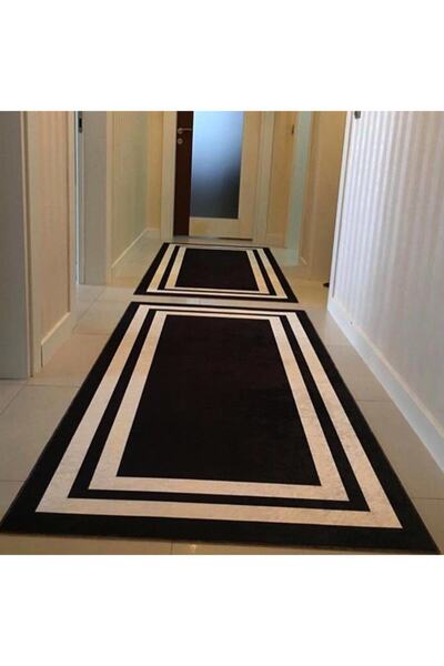 MODANOİVA Dekoratif Kare Desenli Dijital Baskılı Halı Mrc219