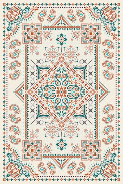 MODANOİVA Osmanlı Modern Çizimli Dijital Baskılı Halı Mrc2284