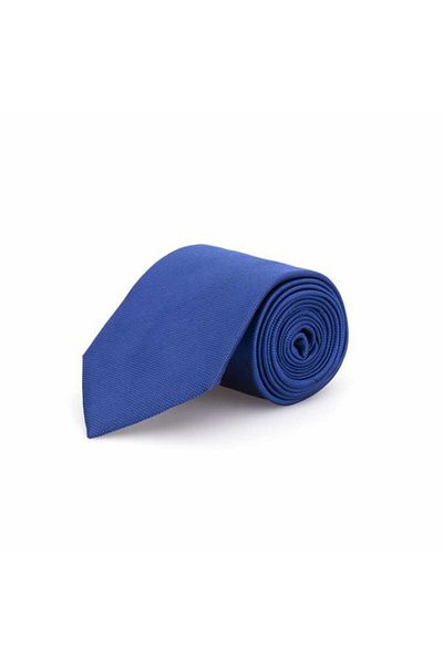 Germirli Plain Parliament Blue Silk Tie