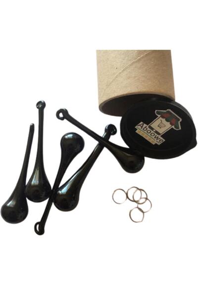 ABOOWE حجر الثريا داملا 10 قطع من حجر الثريا الزجاجي الأسود