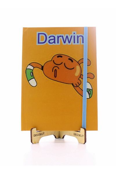 Deco Elit Elastic Dotted Hard Cover Darwin And Gumball Notebook
