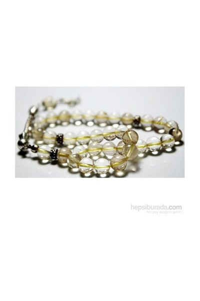 RD EKOAVM 8 Mm Globe Cut Citrine Stone Rosary