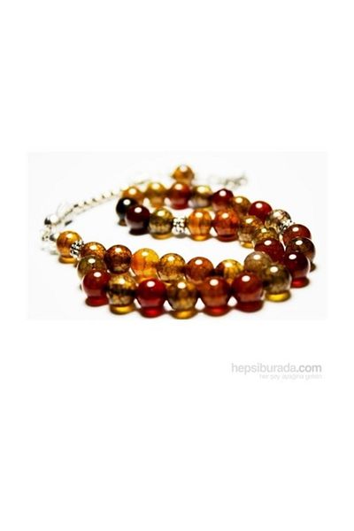 RD EKOAVM 8 Mm Globe Cut Dragon Agate Stone Rosary