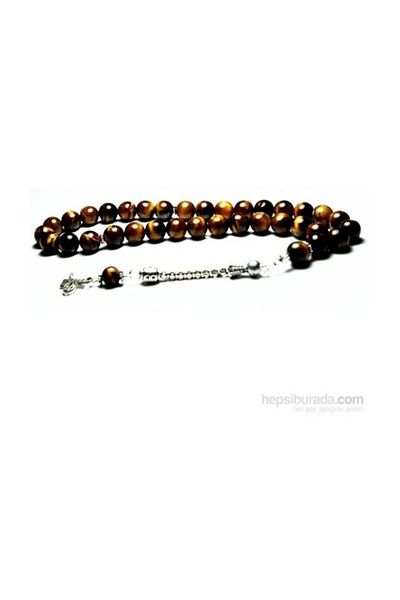 RD EKOAVM 6 Mm Globe Cut Tiger Eye Stone Rosary