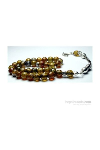 RD EKOAVM 8 Mm Facet Cut Dragon Agate Stone Rosary