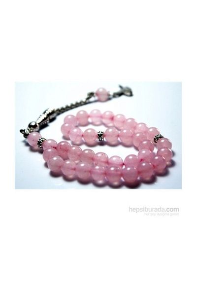 RD EKOAVM 10 Mm Globe Cut Pink Quartz Stone Rosary