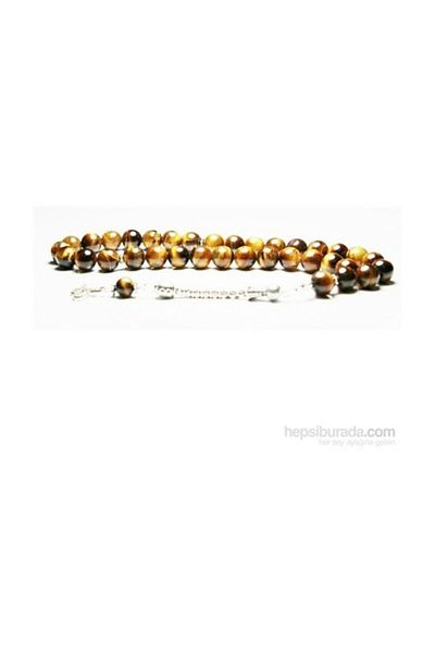 RD EKOAVM 10 Mm Globe Cut Tiger Eye Stone Rosary