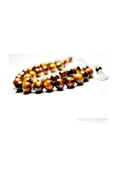 RD EKOAVM 10 Mm Globe Cut Tiger Eye Stone Rosary