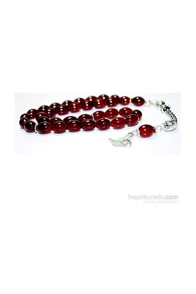 RD EKOAVM 6x10 Mm Barley Cut Brown Agate Stone Rosary