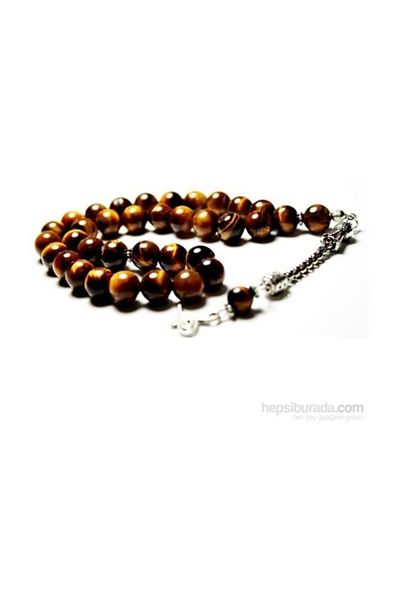 RD EKOAVM 8 Mm Globe Cut Tiger Eye Stone Rosary