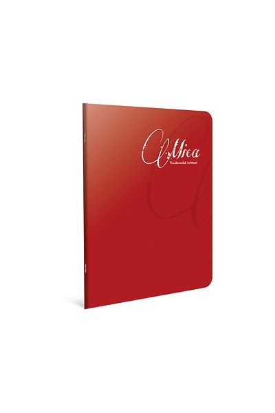 Gıpta Mica A4 80 Sheets Plastic Cover School Notebook (1707) Red Striped