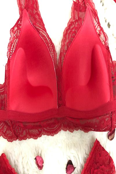 Yapıcı Underwear Women's Red Padded Red Women's Bralette Set of 2