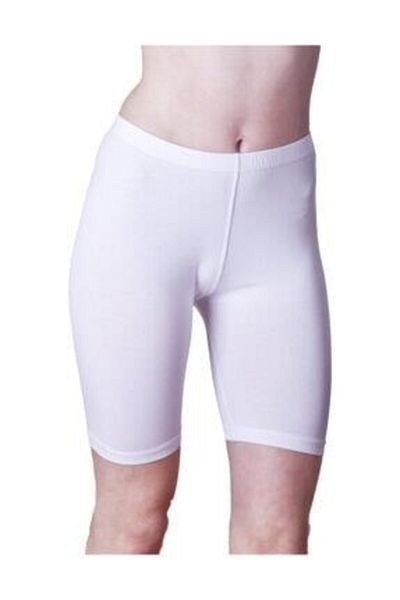 Dono Colanți scurti din Lycra alb pieptănați de damă