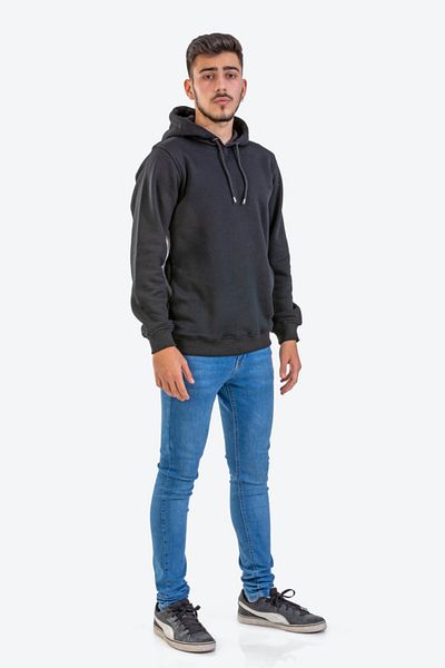 Raf Coll Unisex φούτερ με μαύρη κουκούλα