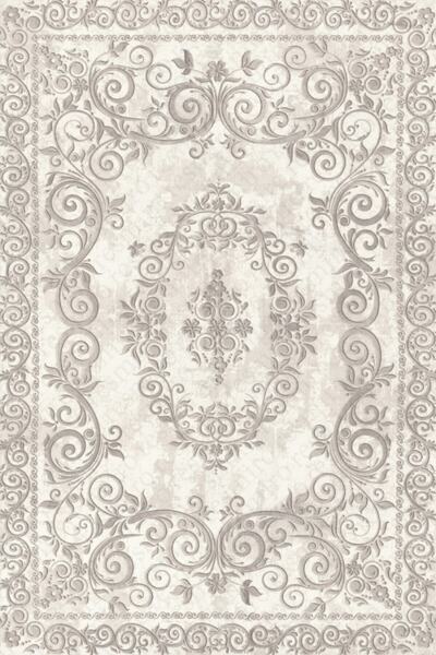 MODANOİVA Modern Osmanlı Kabartma Desenli Dijital Baskılı Halı Mrc2294