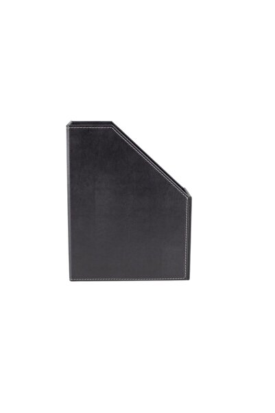 2K Magazine Holder Artificial Leather Table Top A4 9 Cm Wide 23x30 Cm