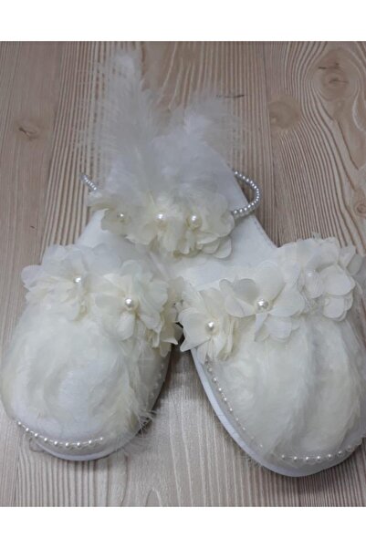 Dorya Набір тапочок для породіль з перламутровим пір'ям та перламутровою короною