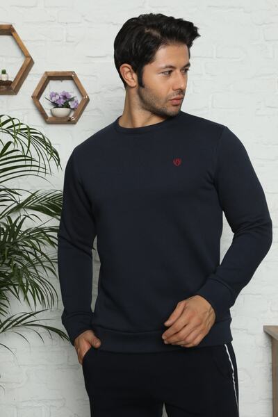 BİRŞEN Erkek Bisiklet Yaka Sweatshirt Eşofman Üstü