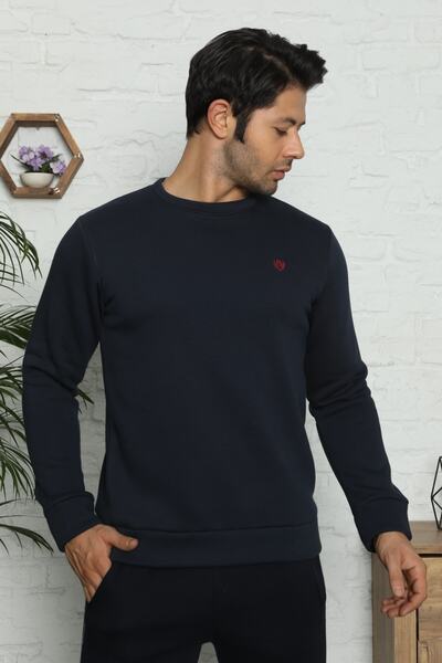 BİRŞEN Erkek Bisiklet Yaka Sweatshirt Eşofman Üstü