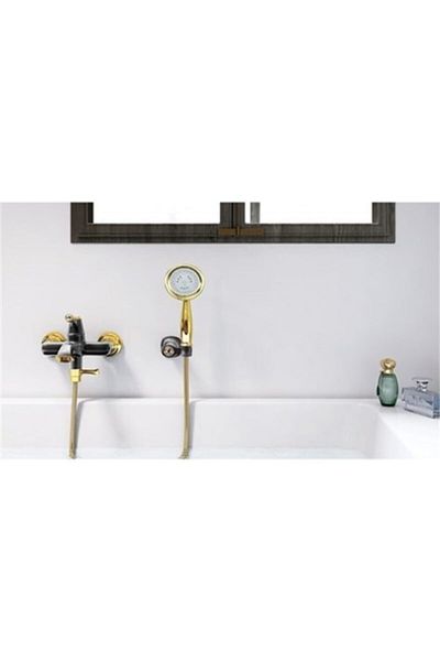 Creavit Eg2500 S Elegant Bathroom Faucet Black Gold+Hand Shower