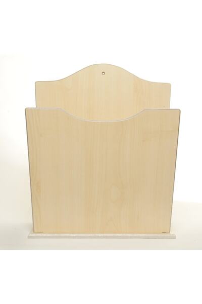 SELENA Büyük Boy Ahşap Lüks Kapı Önü Posta Kutusu Akça Rengi