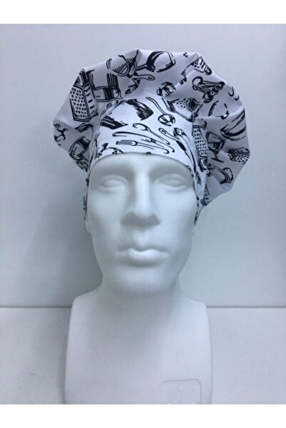 ADALILAR İŞ ELBİSELERİ قبعة الشيف قبعة الفطر (نمط المطبخ الأبيض)