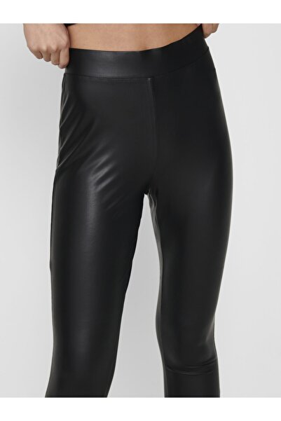 ONLY Women's Black Shiny Coated Tights 15187844 ONLCOOL