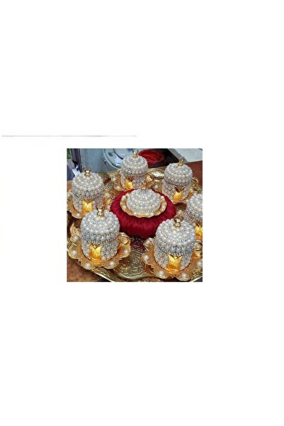 Artdeco Incili Swarovski Taşlı Çay Takimi