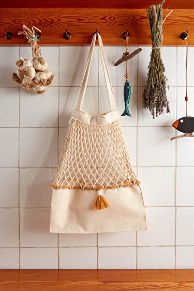 Refikadan Çok Amaçlı File Çanta | Hardal - Refika Birgül