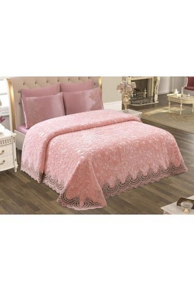 Anna Karina Powder Homechic French Laced Double Laced Blanket Set