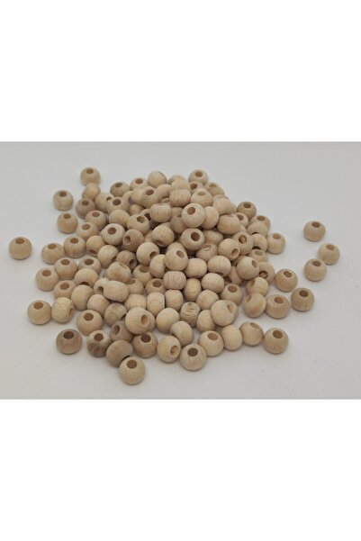 CYD DEMİRALAY BONCUK 8 Mm Ahşap Boncuk Ham 100 Gr Paket 420 Adet