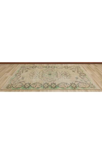 Sempati halı Eskitme Naturel Vintage Şık Bej El Dokumalı Halı 161 X 240