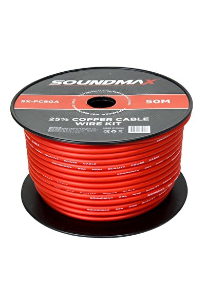 Soundmax Sx-pc8ga Oto Anfi Power Kablo 8ga 50 Metre
