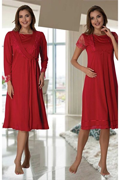 Pijamadam طقم ثوب نوم نسائي متوسط الطول للحوامل والحوامل