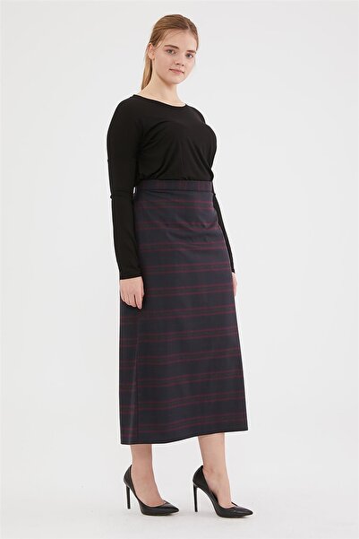 SORALLİNE Fusta gri de damă