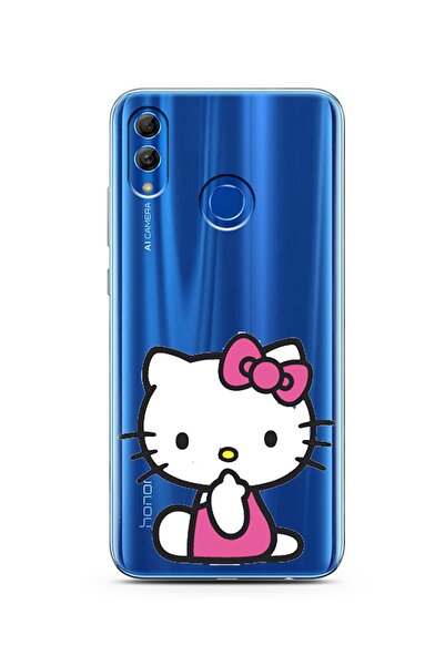 Spoyi Hello Kity Tasarımlı Süper Şeffaf Silikon Telefon Kılıfı Huawei Honor 1...