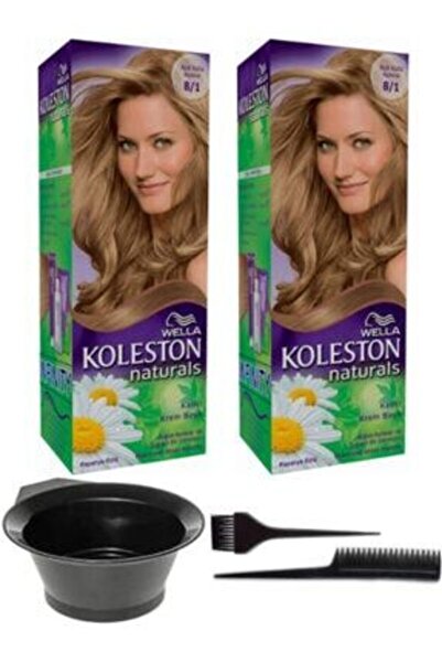 Wella 2'li Naturals Saç Boyası 8/1 Açık Küllü Kumral Saç Boyama Seti