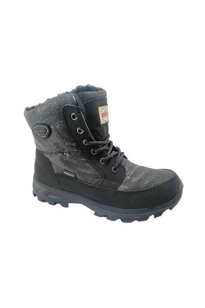 John May Unisex Μαύρες αδιάβροχες μπότες χιονιού