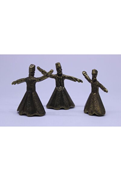 Yanaryıldızı Bronz Semazen Biblo 3lü Set