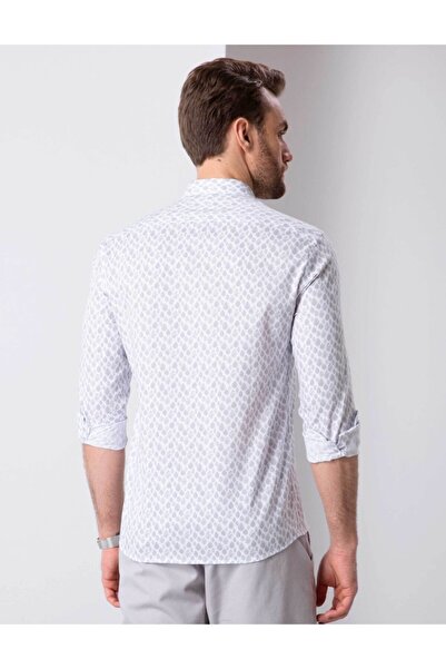 Pierre Cardin Men's Gray Patterned Shirt 50202833-Vr001