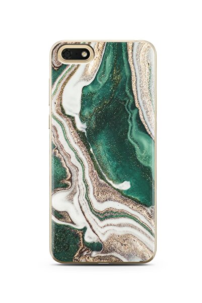 Spoyi Yeşil Kumsal Tasarımlı Süper Şeffaf Silikon Telefon Kılıfı Huawei Honor...