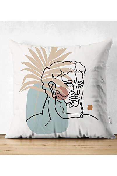Realhomes Antique Greek God Double Sided Special Design Modern Suede Throw Pi...