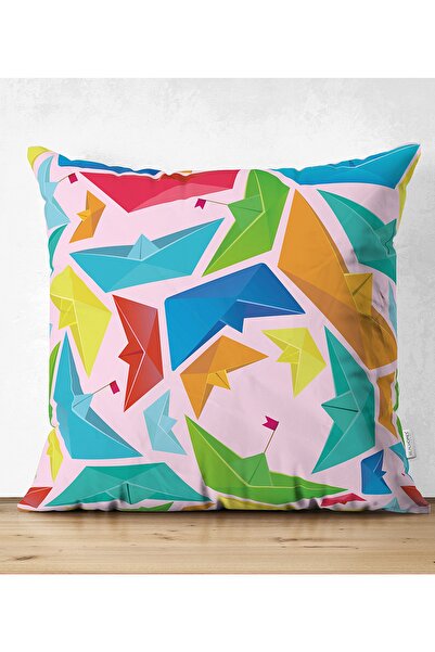 Realhomes Dvostrani origami brodovi, digitalno štampana moderna jastučnica od...